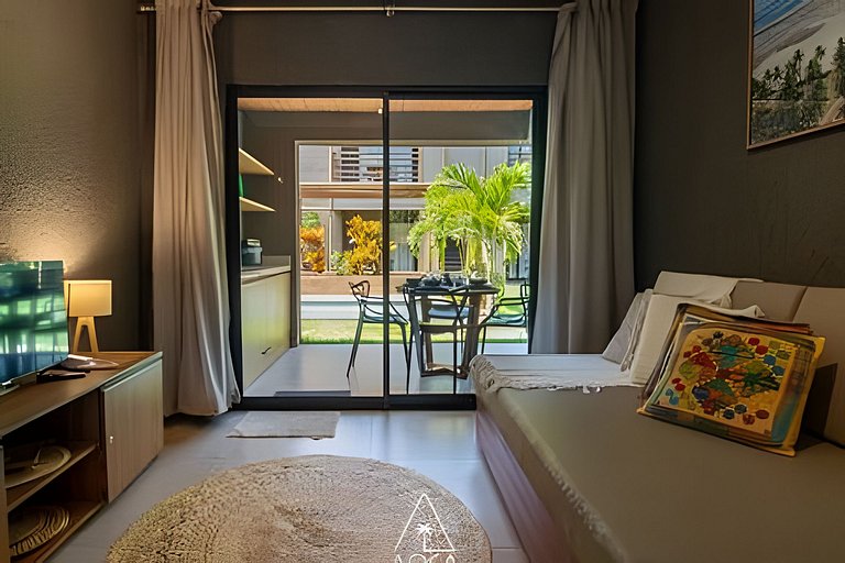 Studio com Vista Piscina na Praia de Milagres