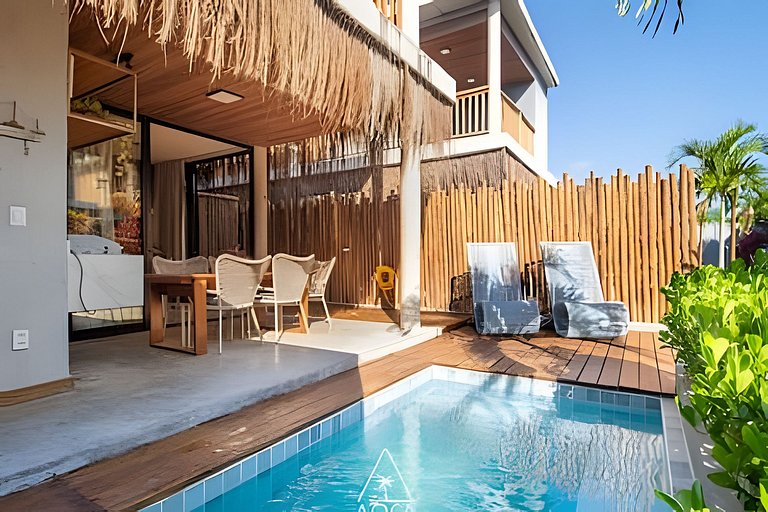 Casa Sapê 10 em Milagres - 3 Suítes c/ Piscina