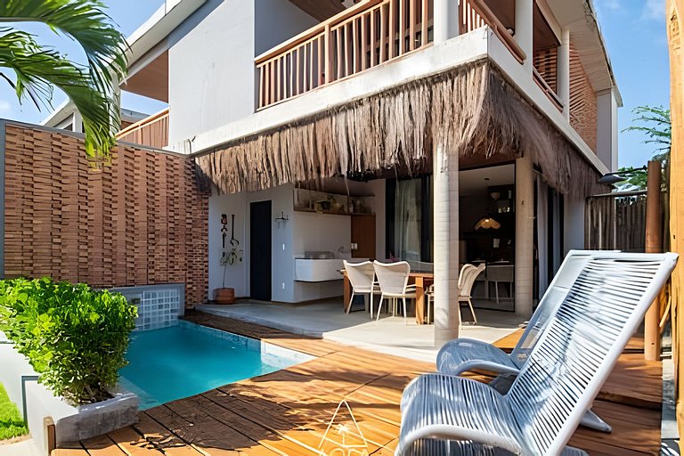 Casa Sapê 10 em Milagres - 3 Suítes c/ Piscina