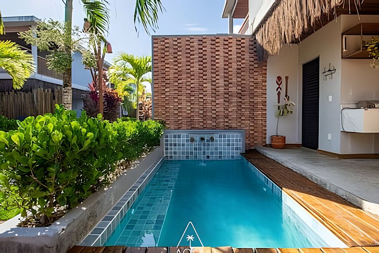 Casa Sapê 10 em Milagres - 3 Suítes c/ Piscina