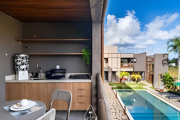 Studio com Vista para a Piscina no Gamboa Patacho