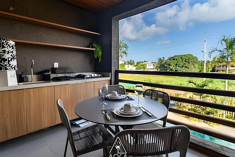 Studio com Vista para a Piscina no Gamboa Patacho