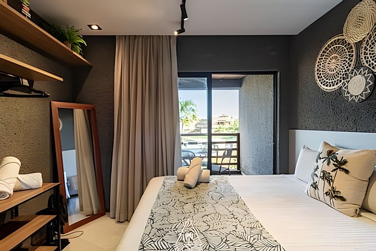 Studio com Vista para a Piscina no Gamboa Patacho