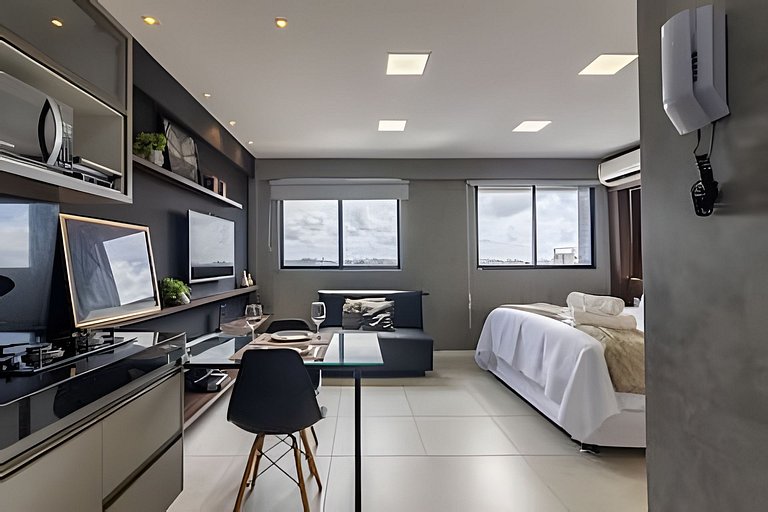 Edifício Time 1511 - Studio a 190m da Praia