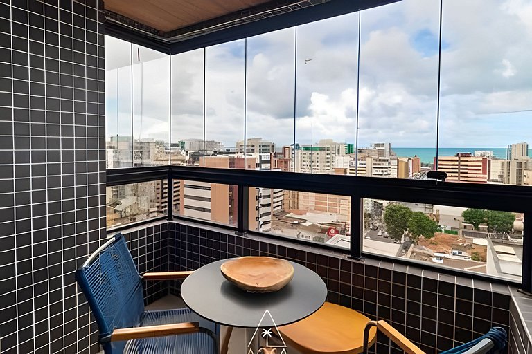 Apto com Vista Mar na Praia de Ponta Verde, Maceió