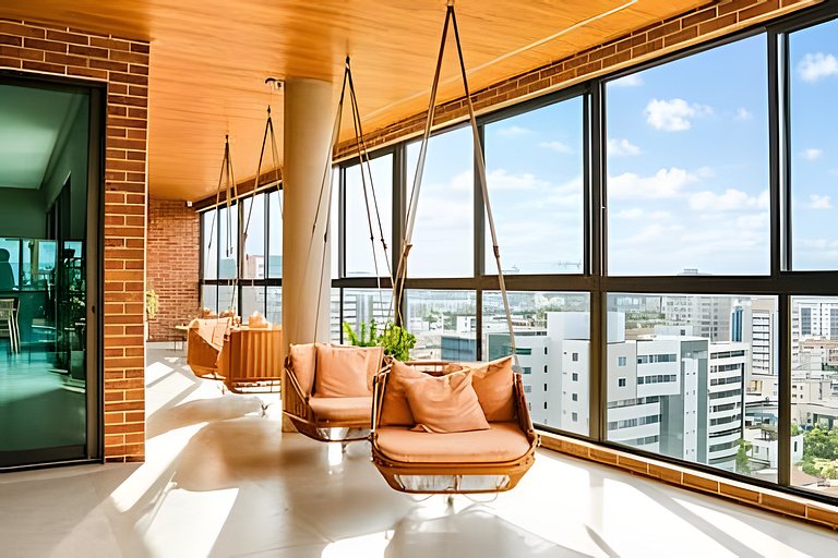 Sea-view apartment 200m from Jatiúca Beach, Maceió