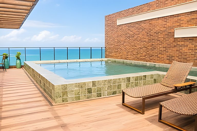 Apto Vista Mar a 200m da Praia de Jatiúca, Maceió