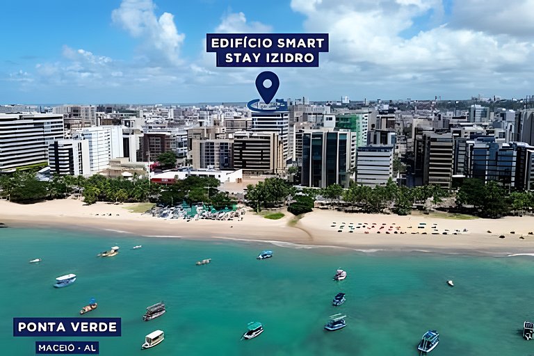 2 Quartos a 50m da praia na Ponta Verde, Maceió