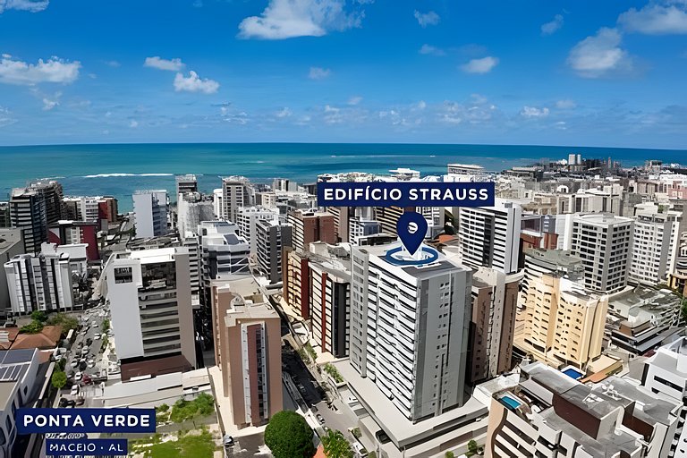 Edifício Strauss - Apto a 250m da Praia da Jatiúca