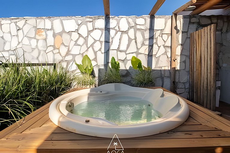 Triplex 80 meters from the sea with a pool and Jacuzzi